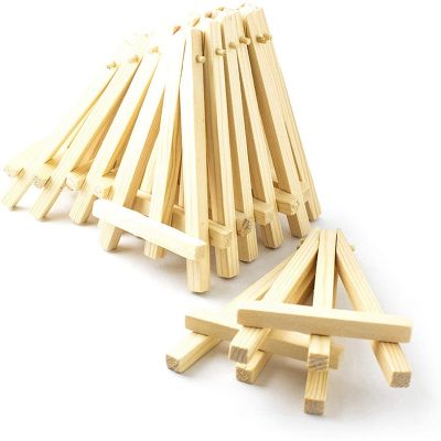 75 Pieces of Mini 5 Inch Wooden Easel. Business Cards, Display Photos, Small Canvases, Classroom DIY Arts and Crafts