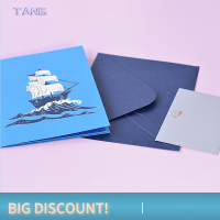 ?【Lowest price】TANG 3D เรือใบ pop up Birthday Card สำหรับเด็กพ่อเรือการ์ดอวยพร handmade Gift