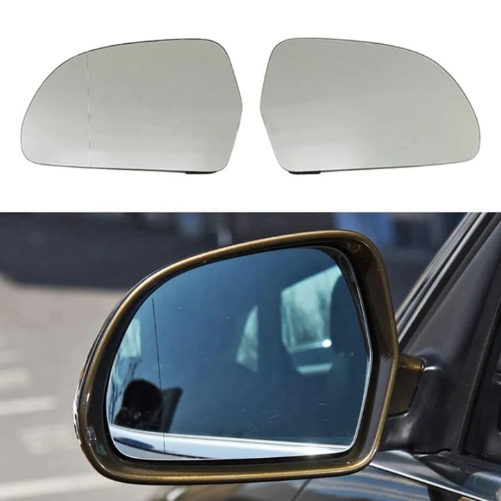 Reversing Mirror Piece Rear View Mirror Piece Heated Lens As Shown Car Accessories 8T0857535E 8T0857536E Car for Audi A4 B8 A6 C6 Q3