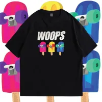 [มีสินค้า](มีของพร้อมส่ง)เสื้อยืด woopsCOTTON 100% ผ้านุ่ม ใส่สบาย