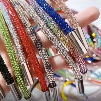 ∏ 1PC Rhinestone Drawstring For Hoodie Trouser Sweatpant Rope Crystal Shiny Round Cord Replacement String Rubber Hose Diamond Trim