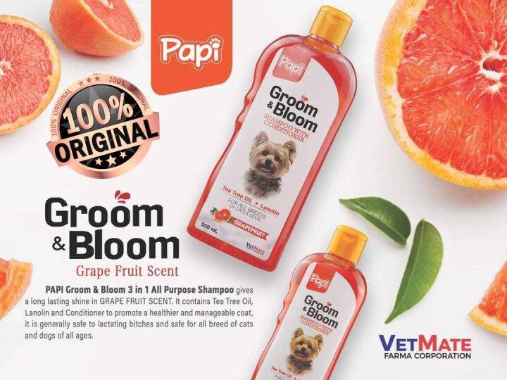 Papi Groom and Bloom Shampoo with Conditioner Tea Tree Oil + Lanolin