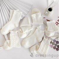 DRE-Women Cotton Personality Solid Color Socks