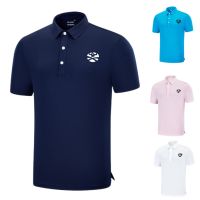 22ใหม่ PLA กอล์ฟฤดูร้อนเสื้อผ้าชายแห้งเร็วแขนสั้นชายเสื้อผ้ากอล์ฟชาย Golf