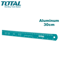 TOTAL ไม้บรรทัด อลูมิเนียม อโนไดซ์ ขนาด 30 ซม. (นิ้ว และ มิล) รุ่น TMT633002 ( Anodised Aluminium Rule )