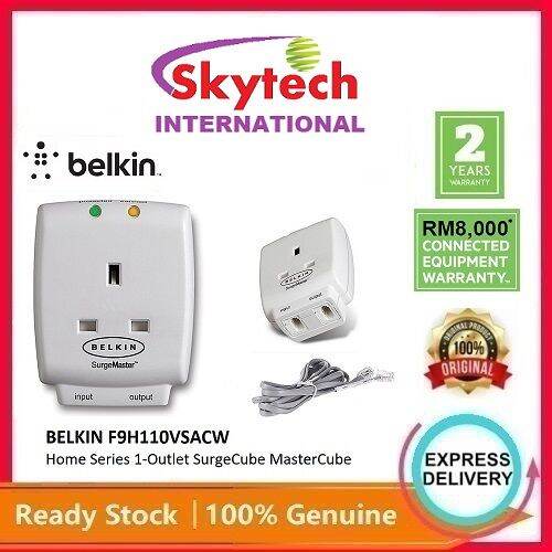 Belkin F9H110VSACW MasterCube Power Surge Lightning Arrestor For ...