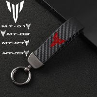 For YAMAHA MT01 MT09 MT07 MT10 MT03 MT 09 07 03 10 MT-09 MT-07 MT-10 MT-03 TRACER 900 700 GT Leather Motorcycle keychain Key Chains