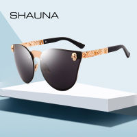 SHAUNA Cool Gothic แว่นตากันแดดคริสตัล Skull ผู้หญิง Steampunk แว่นตากันแดด R Men Punk Shades UV400