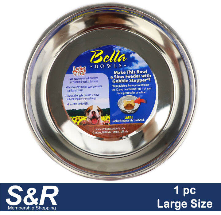 Loving Pets Bella Bowl Metallic-Large Grape