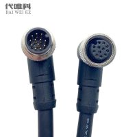 M12 Sensor Connector 12Pin Aviation Cable Waterproof Plug IP67 Male amp;Female 2m PVC Wire A Type Screw amp; Solder PA Eletrical Solar