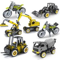 DIY Metal Assembly Engineering Car Alloy Screw Nut Assembly Building Block Forklift Motorcycle Model Children Toy Adult Gifts Building Sets