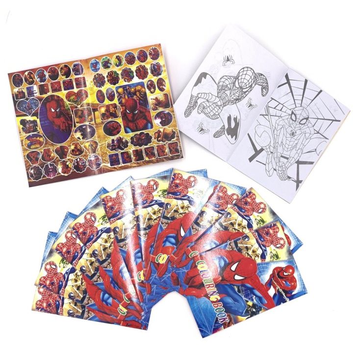 12books spiderman coloring book for games prizes giveaways birthday