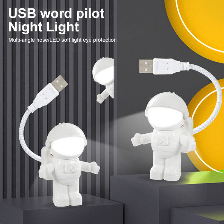 ไฟแล็ปท็อป-led-รูปนักบินอวกาศโคมไฟอ่านหนังสือ-usb-แบบพกพาสำหรับโน้ตบุ๊คคอมพิวเตอร์คีย์บอร์ด