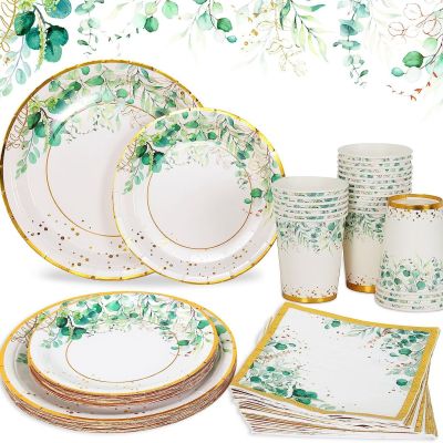 【CC】 Disposable Tableware Wedding Birthday Decorations Decoration Baby Shower Supplies