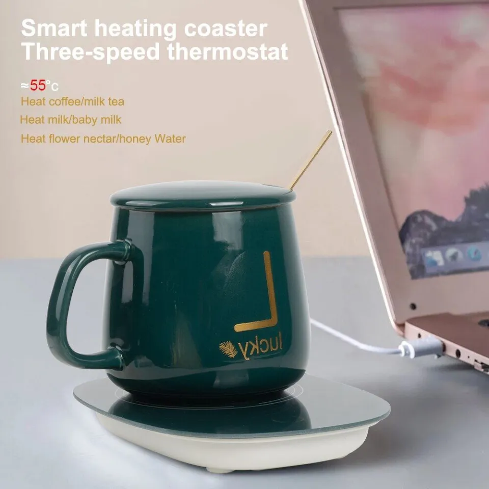 VONTER 55℃ Electric Thermostatic Cup Coaster Mug Milk Tea Coffee