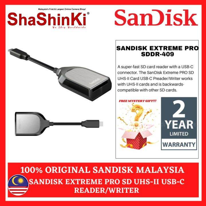 SanDisk Extreme Pro SD Card USB TypeC Reader (Suitable for Computer & Smartphone) Lazada