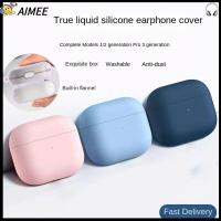 AIMEE ซิลิโคนทำจากซิลิโคน สำหรับฝาครอบป้องกัน airpods ฝาครอบป้องกันสำหรับป้องกัน 1110ซม. (4.33 3.94in) อุปกรณ์เสริมหูฟัง นุ่มนุ่มๆ สีขาว/สีม่วง เคสหูฟังซิลิโคน สำหรับ Earphone/Apple/AirPods 3rd Generation หูฟังแบบครอบ