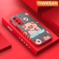 YIWESAN เคสสำหรับ Huawei P40 P40 Pro P40 Lite P40 Pro Plus,เคสโทรศัพท์แฟชั่นลายลูกหมูน่ารักบางเคสโทรศัพท์ขอบสี่เหลี่ยมข้างปลอกซิลิโคนคลุมทั้งหมดเคสกันกระแทกป้องกันเลนส์กล้อง