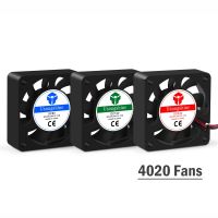 5PCS 4020 5V amp;12V amp;24V Cooling Turbo Fan Brushless 3D Printer Parts 2Pin For Extruder DC Cooler Blower Part Black Plastic Fans