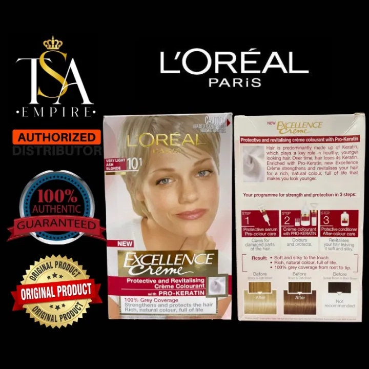 LOreal Paris Excellence Hair Color with Pro Keratin Very Light Ash Blonde | Lazada PH LOreal Paris Excellence Hair Color with Pro Keratin Very Light Ash Blonde | Lazada PH