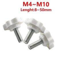 M4 M5 M6 M8 M10 White or Yellow Plum Bakelite Hand Tighten Screw Handle Bolt Thread Star Shaped Clamping Nuts Knob Carbon Steel Nails Screws  Fastener