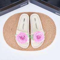 2023 melissaˉNew Thick-soled Muffin Shoes Rose Fragrance Jelly Beach Sandals and Slippers