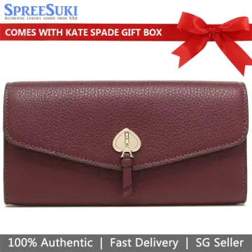 Kate Spade Staci Small Flap Crossbody in Red Currant, Luxury, Bags &  Wallets on Carousell