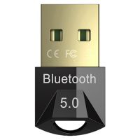 Bluetooth Adapter Key Bluetooth Dongle Wireless Receptor USB 5.0 for PC Headphones (1 Pcs)