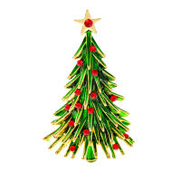 CINDY XIANG Rhinestone Christmas Tree Brooches For Women Pine Pin New Design Fashion Sweater Coat Accessories Alloy Material