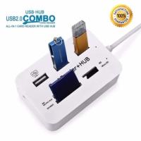 High Speed 3 Port USB 2.0 HUB 5Gbps Splitter With MS SD M2 TF PC Laptop Adapter