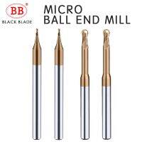 【LZ】 BB Micro Ball End Mill Carbide Rib Processing Cutter CNC Deep Long Neck Small Mini Tool R0.1 R0.15 R0.2 R0.25 R0.3 R0.35 R0.45