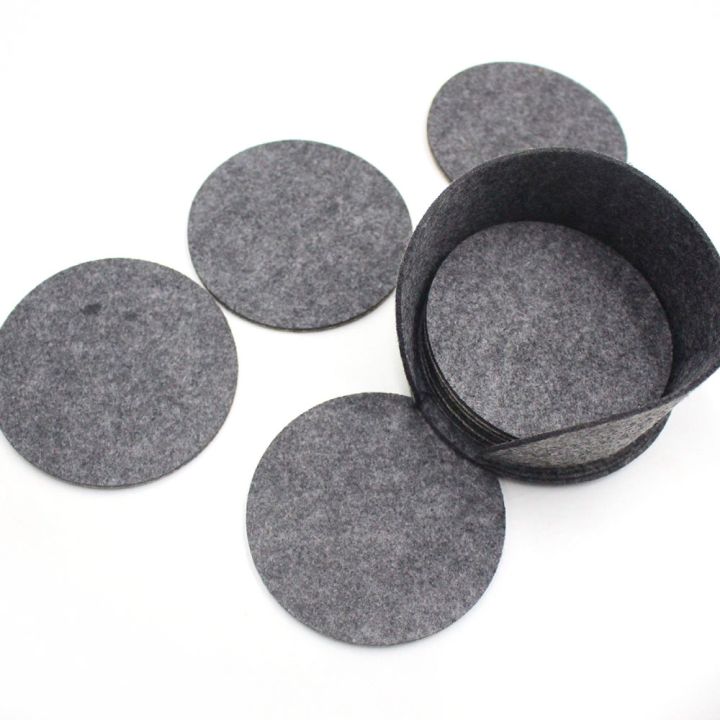 10pcs-felt-drink-cup-coaster-with-holder-round-soft-absorbent-cup-mats-scratch-preventing-reusable-for-home-bar-dropship