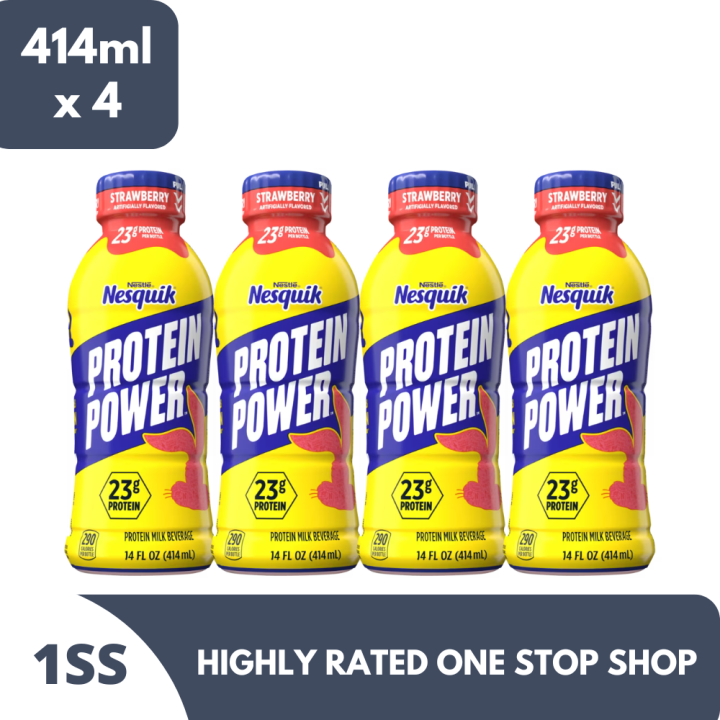 Nesquik Protein Power Strawberry 414ml x 4 Lazada PH