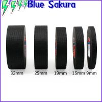 Blue Sakura【In สหรัฐอเมริกา Stock 】15M เทปพันสายไฟไฟฟ้าเทปพันม้วนกำมะหยี่สายไฟฉนวนกันความร้อนสูงกาวเทปผ้าสำหรับสายเคเบิ้ลรถยนต์ความร้อนการแยกเสียง Transformer Self Adhesive Tape【Fast 】