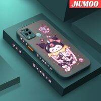 เคส JIUMOO สำหรับ Infinix 10S Hot 10S NFC Hot 10T เคสการ์ตูนลายซุกซน Kuromi บางดีไซน์ใหม่ขอบสี่เหลี่ยมด้านข้างกันกระแทกเคสมือถือมีน้ำค้างแข็งโปร่งใสแข็งปลอกซิลิโคนคลุมทั้งหมดเคสป้องกันกล้องนุ่ม