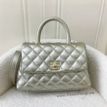 Coco Handle Mini Caviar White LGHW