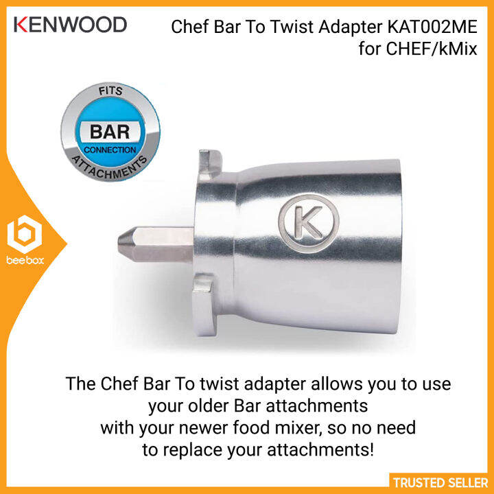 Kenwood Attachment Chef Bar To Twist Adapter KAT002ME Mixer Attachment