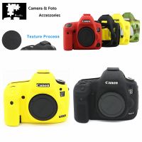 Sarung Kulit Pelindung Silikon Tas Kamera DSLR Desain Anti-Selip Untuk Canon EOS 5D Mark III IV 3 4 5D3 5D4 / 5Ds R