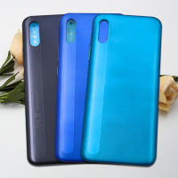 ใหม่สำหรับ Xiaomi Redmi 9A Redmi9A พลาสติกกรณีฝาหลังแบตเตอรี่ด้านหลังปุ่มปรับระดับเสียงแบตเตอรี่ไม่มี NFC Contacts เปลี่ยน-sdhdfreydf