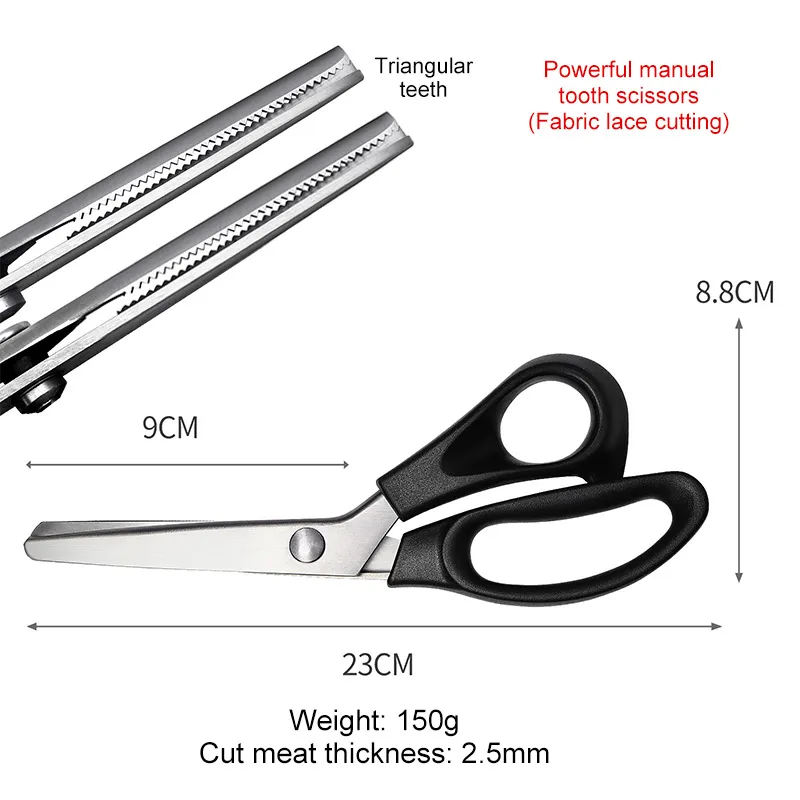 for TRIANGLE Fabric Lace Scissors Practical Serrated Scissors DIY