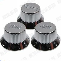 1 Set Chrome Silver Electric Guitar  Bass Tone And Volume Electronic Control Knobs Cap For Strato Guitar (Installation hole 6mm) Guitar Bass Accessori