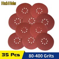 △☑☑ Sandpaper 9 Inch 8 Hole Hook Loop 80-400 Grits 225mm Abrasive Sanding Disc Durable for Drywall Sander Wood Furniture Finishing