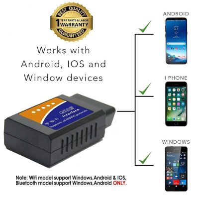 ELM327 WiFi Bluetooth OBD2 Car Diagnostic Scanner Code Reader For Android iOS Windows System