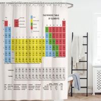 【CW】☜  Hot New Periodic Table of Elements Curtains Print Shower Curtain Fabric The