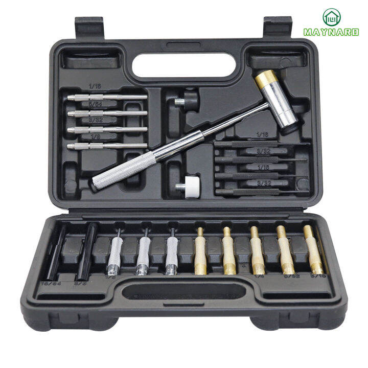 Hammer and Punch Set with Punches, Brass/Polymer Hammer Lazada
