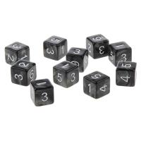 Loviver 10Pcs ลูกเต๋าหกด้านลูกเต๋า D6เล่น D &amp; D RPG เกมปาร์ตี้ Dices