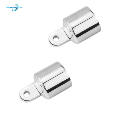 2PCS Boat Accessories External Pipe Eye End Cap Bimini Top Fitting Marine Hardware Yacht Canopy Tube End Stainless Steel Ship Accessories