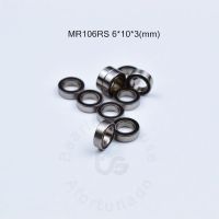 Miniature Bearing MR106RS 10 Pieces 6x10x3(mm) free shipping chrome steel Rubber Sealed High speed Mechanical equipment parts