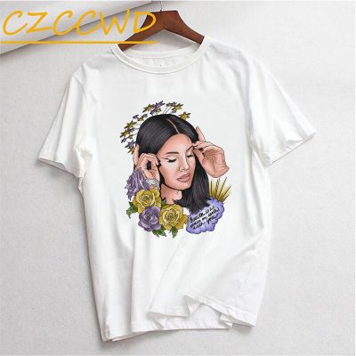 Lana Del Rey Harajuku Casual Women T-shirt Beautiful Print Vogue T Shirt Women 90s Aesthetic Clothes Graphic Style Tshirts Woman  YD1D