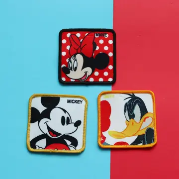 Cartoon Mickey Minnie Mouse Cloth Paste Minnie Couple Clothes Decoration Iron  on Patches Embroidery Patches for Clothing